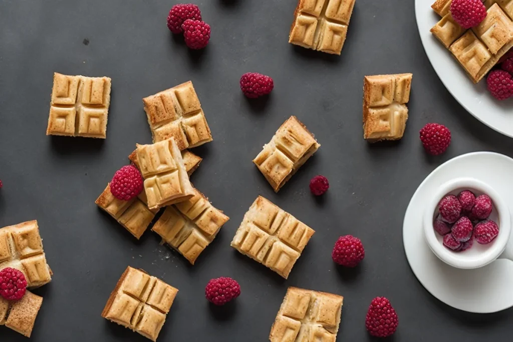Recette gaufres au chocolat blanc et framboises