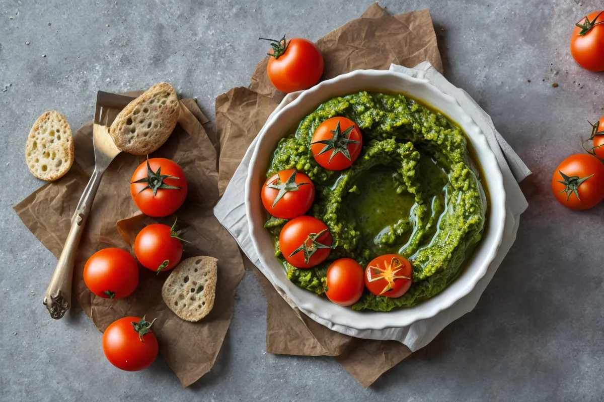 Recette gaufres au pesto et tomates sechees