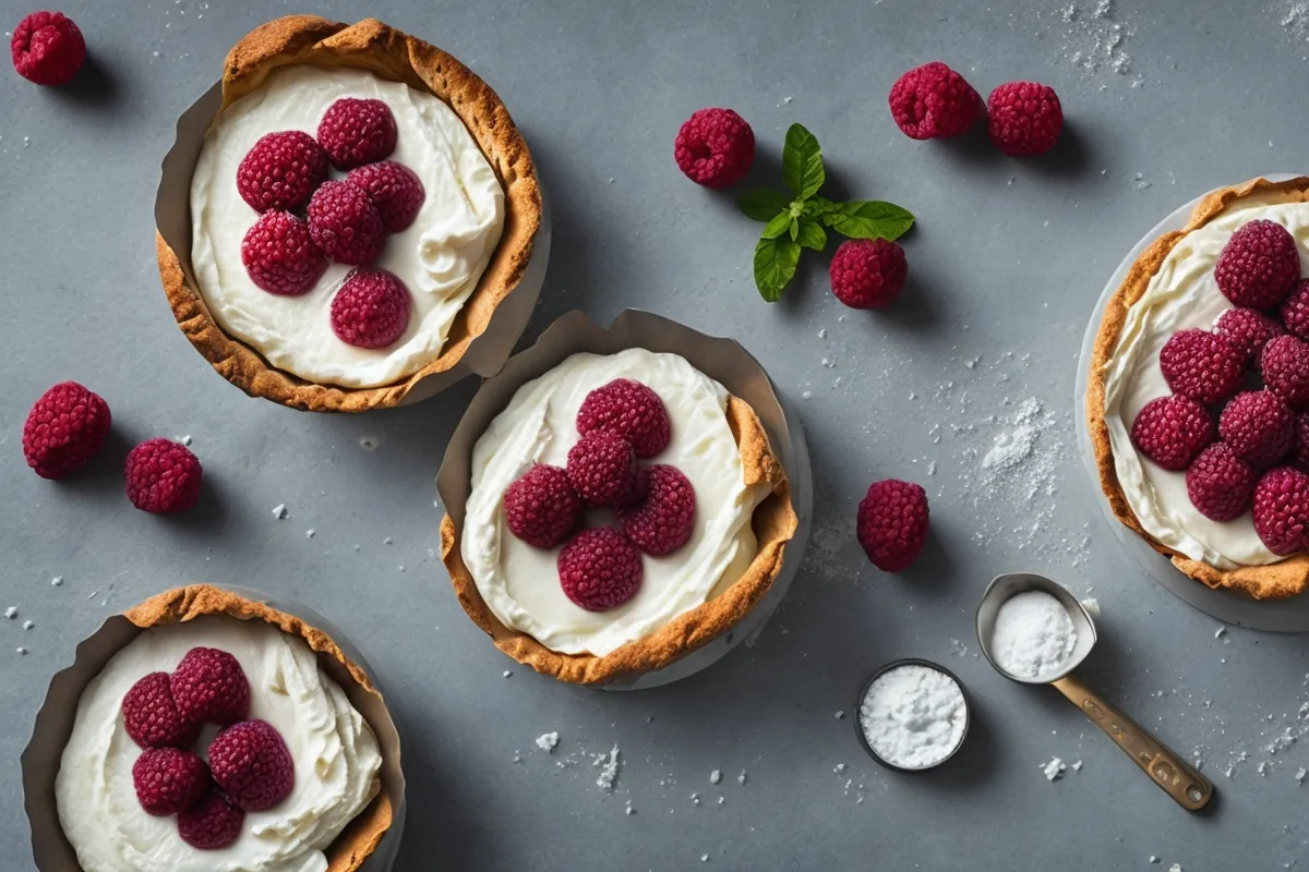 Recette gaufres au yaourt et framboises